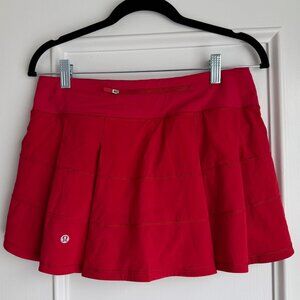 Lululemon Pace Rival Skirt /Skort Long 3.5” Liner Sz 8 Red